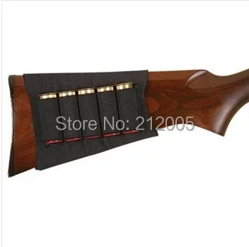 

1x Allen hunting Shotgun Rifle 5 Shells Butt Stock Shell Cartridge Holder Shotshell Ammunition Carrier 5 bullets pouch