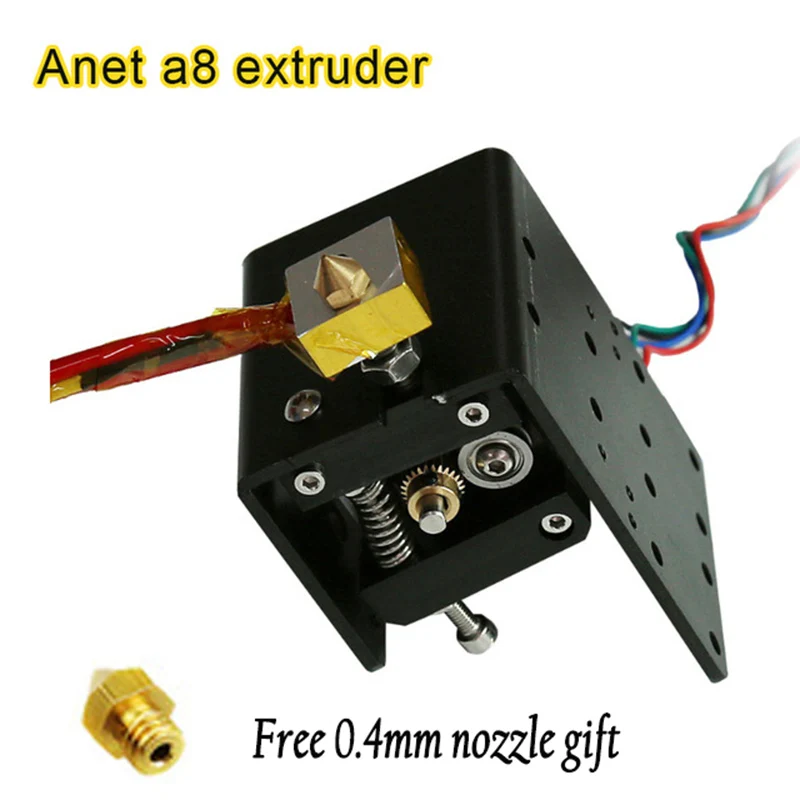 

Комплект экструдеров Anet A8 MK8, детали для 3D-принтера, j-головка Hotend I3 +, 2 насадки 0,4 мм, 1,75/3 мм, быстрая доставка