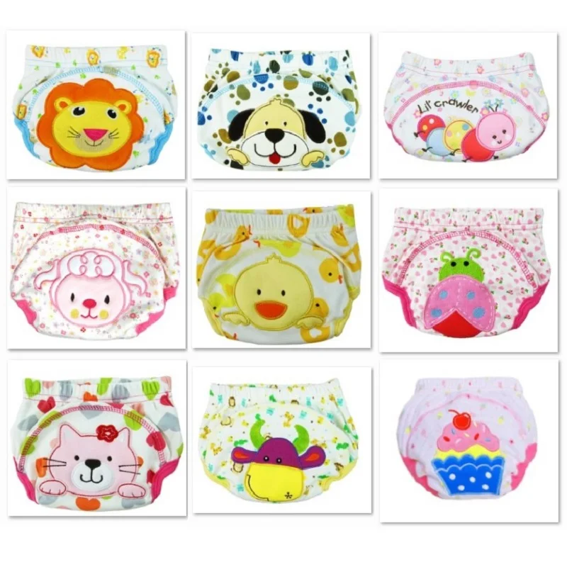 Hooyi Baby Nappies Washable Cloth Diaper Animal Newborn Training Pants Children Underpant Girls Panties diaper bag Cover