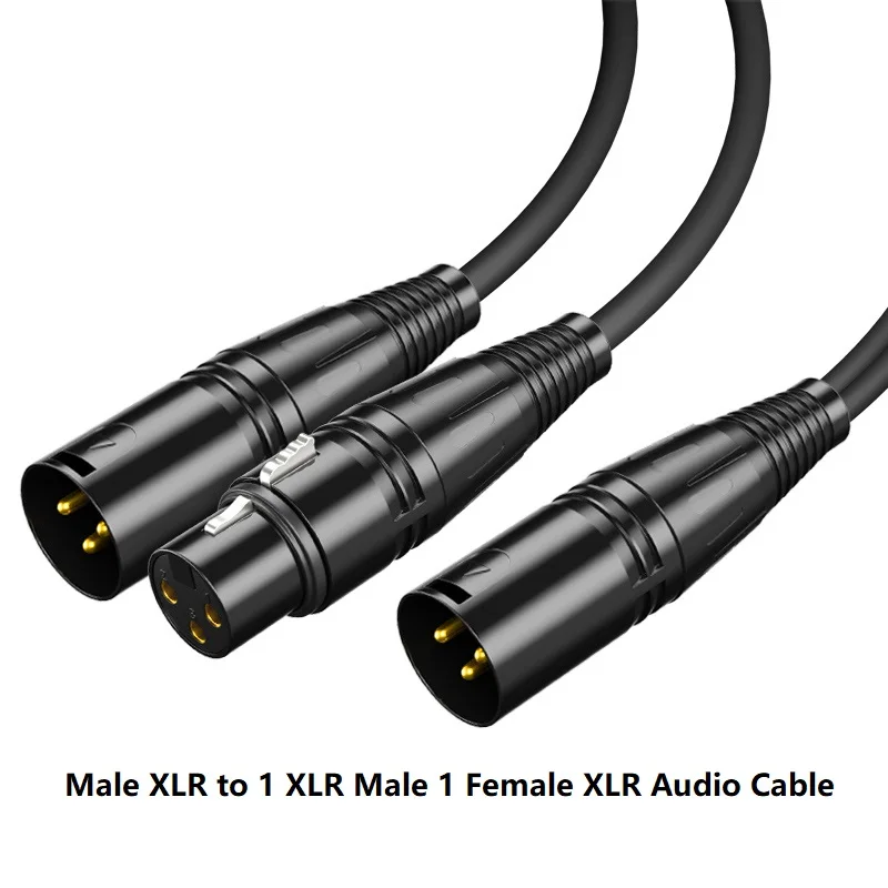 XLR 1 to 2 Audio Cable Female XLR to 2 XLR Male XLR to 2 XLR Female Cable 0.5m 1m 2m 3m 5m 8m