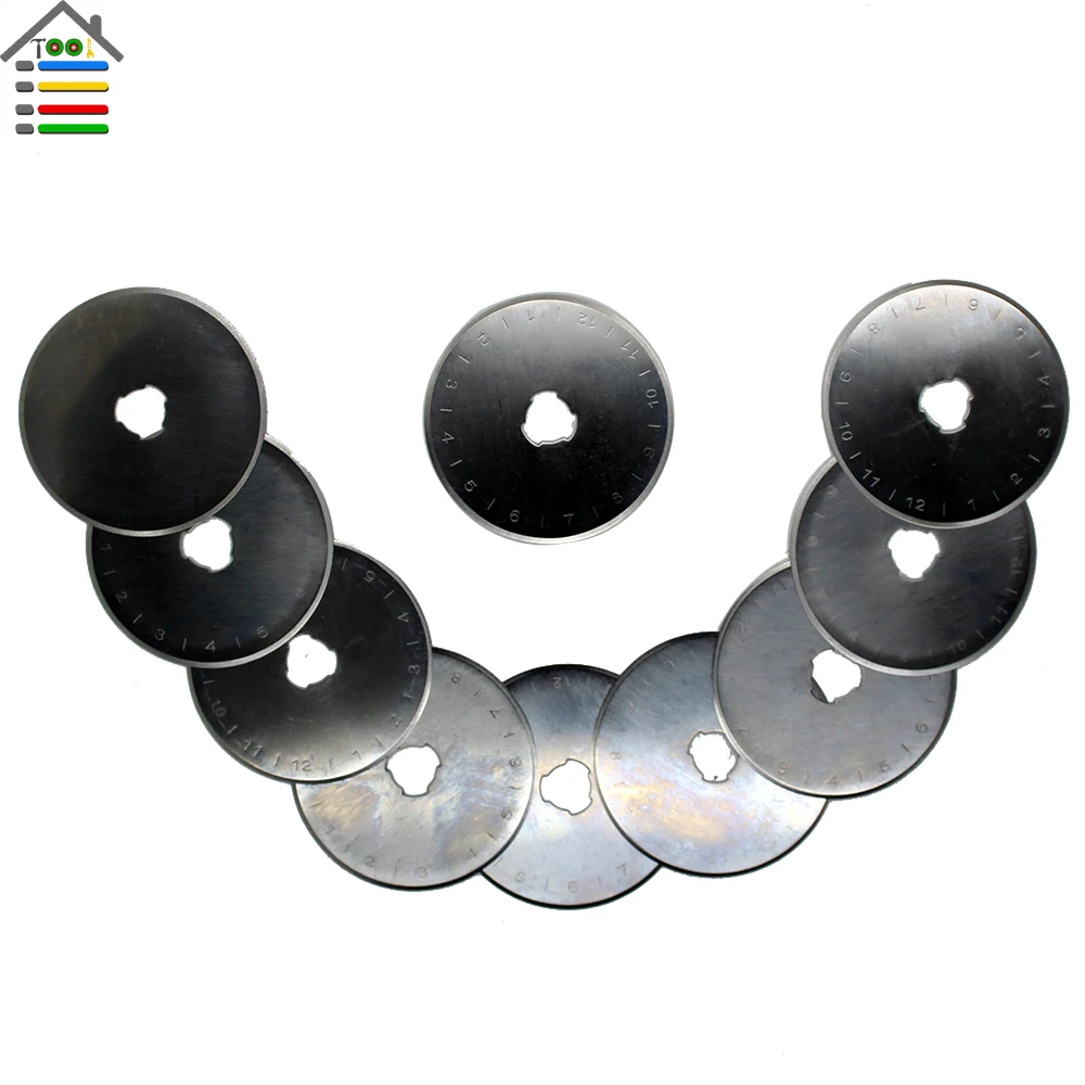 Autotools home-شفرات دوارة لقطع القماش المرقع والجلود والفولاذ ، شفرات دائرية للخياطة وخياطة اللحف لـ Olfa ، 45 ، 60 ، 28 ، 18 مللي متر #1