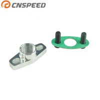 CNSPEED New Aluminum AN10 1/2NPT T3 T4 Turbo Oil Drain Return Flange Adapter Kit Turbo Fitting YC100756-TF005