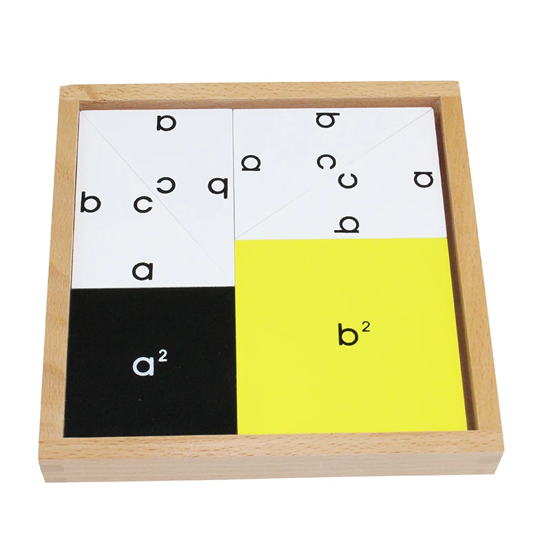 Juguetes de madera Montessori, material didáctico para la escuela, juguete de matemáticas para la primera infancia, teorema de pitagórica A y B