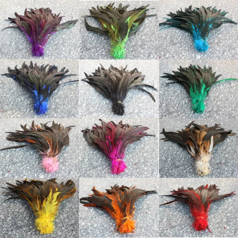 New! Wholesale high quality 100 pc rooster feathers, 12-14 