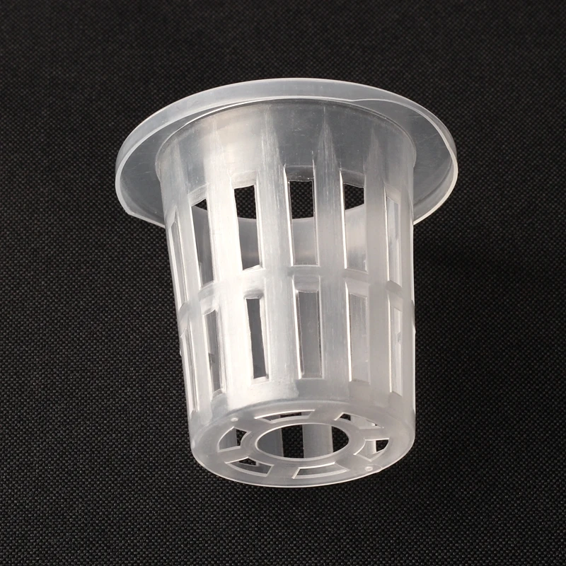 150pcs Aquaponic Cup Dia43.5mm White Color Plastic Garden Supplies Soilless Hydroponic Vegetable Planting Basket