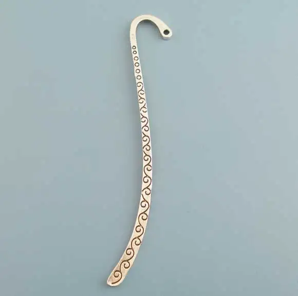 Free shipping-10PCs Antique Silver Bookmark With Loop 85mm Findings J0499