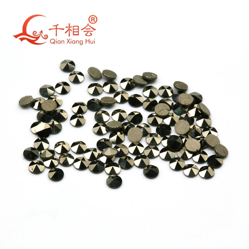 200pcs one bag round shape 1mm to 2mm natural  marcasite loose stone For jewlery making DIY qianxiang hui