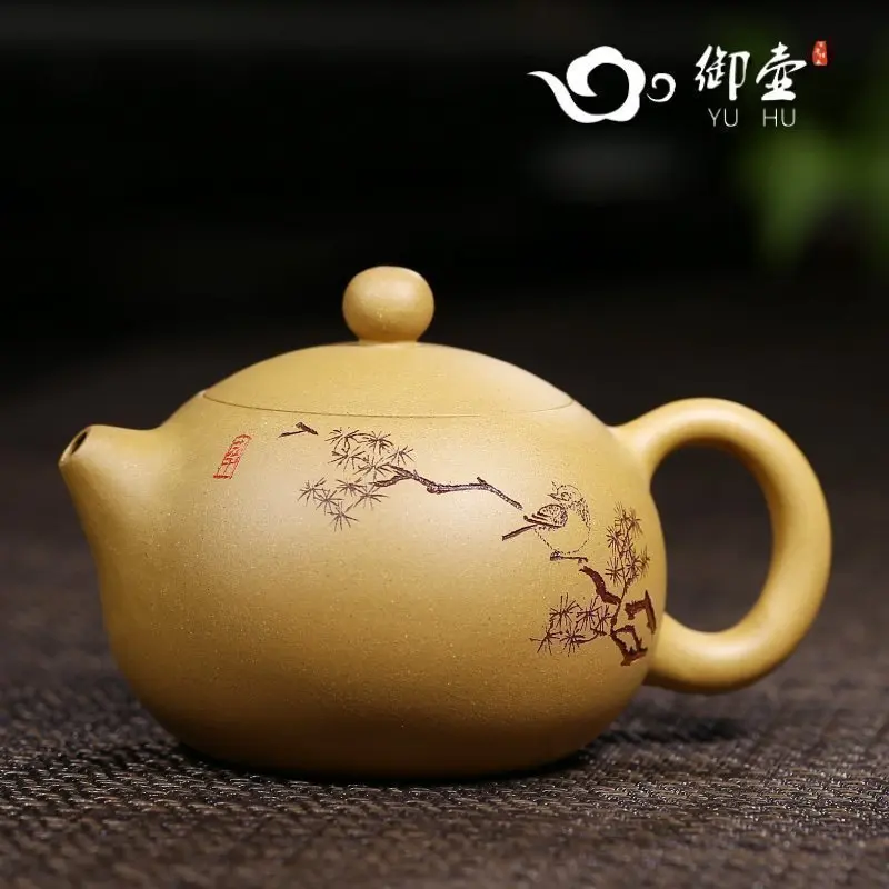 

230ml Raw Ore Segment Mud XiShi Purple Clay Teapot Yixing Famous QunWei Gu Pure Handmade Kung Fu Tea Set Free Shipping