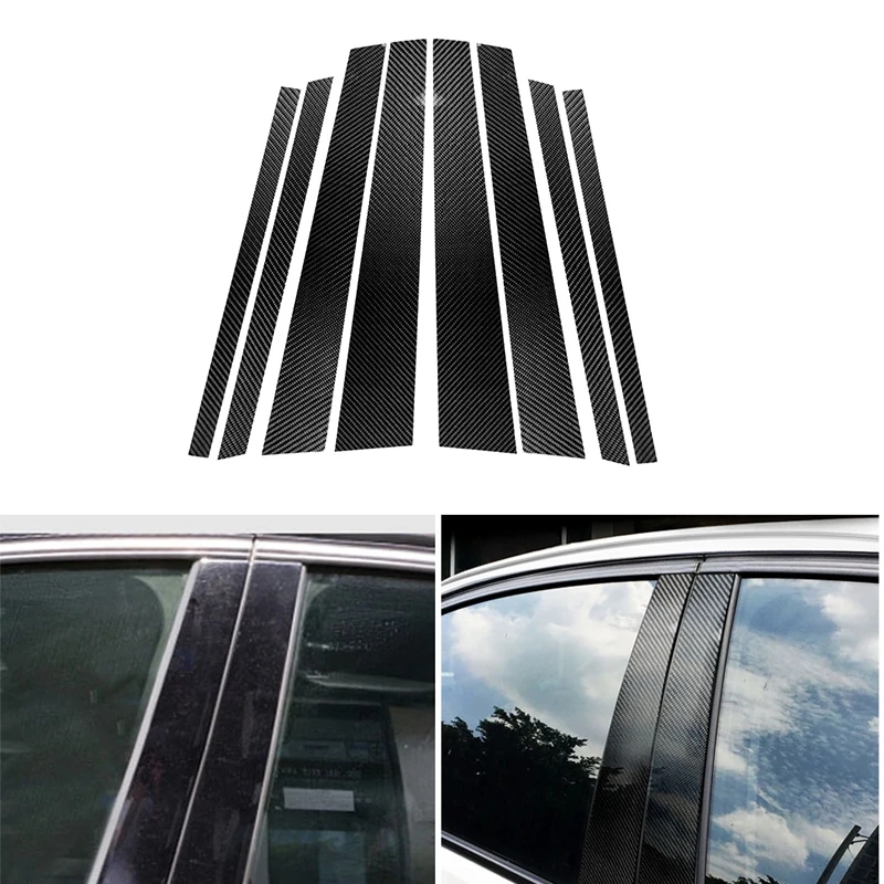 

Car Real Carbon Fiber Window B-pillar Molding Cover Trim For BMW E90 E60 F30 F10 X5 X6 E70 E71 F15 F16 F07 X3 F25 E46 X1 E84