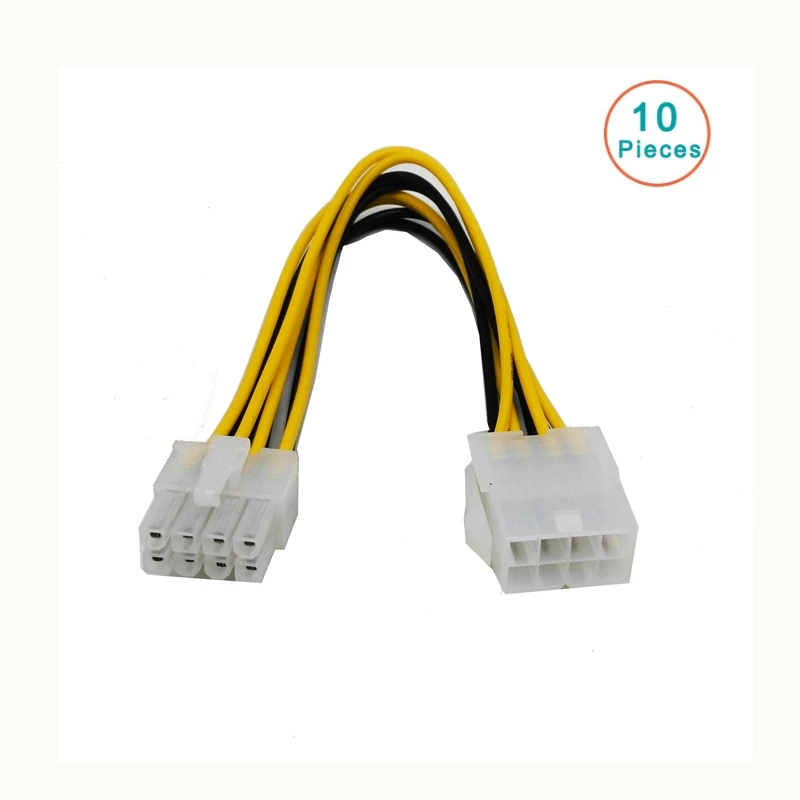 

10pcs/lot 8 pin ATX 12V CPU EPS P4 Power Extension Cable 8pin 18cm