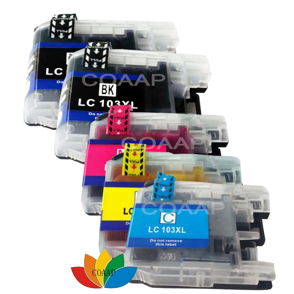 5 Pack Compatible Brother LC103 Ink Cartridge For DCP-J152W MFC-J245 MFC-J285DW MFC-J4310DW MFC-J4410DW Printer