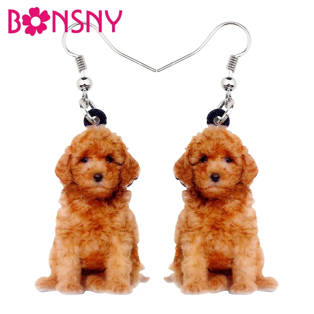 

Bonsny Acrylic Lovely Dog Earrings Big Long pET Dangle Drop Animal Jewelry For Women Girls Ladies Teens Accessories Wholesale