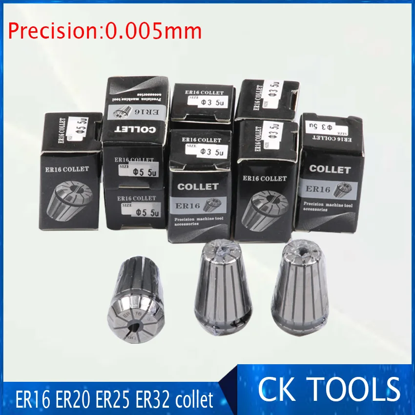 Độ Chính Xác Cao Mm ER11 0.005 Mm Collets 3 Mm-7 Mm ER 11 Mùa Xuân Collet Thích Hợp Cho ER 5U collet Chuck Giá Đỡ