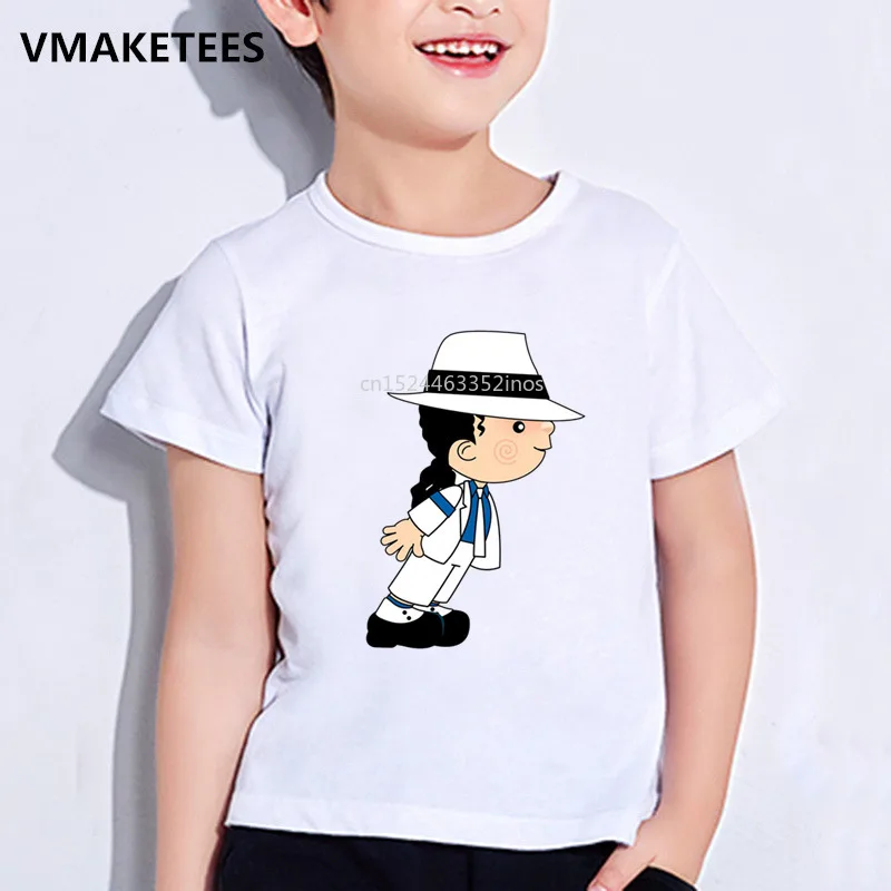 

Kids Summer Girls & Boys T shirt Michael Jackson Cartoon Print Children's T-shirt Rock N Roll Star Funny Baby Clothes,HKP5144