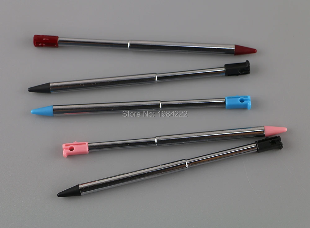 10pcs/lot high quality Retractable Metal Touch Screen Pen for 3DS Stylus