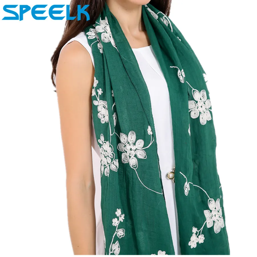 Summer Embroidered Scarf Women Cotton Linen Beach Scarves Lady Travel Sunscreen Shawl Scarves Hijab Stoles  Dropshipping