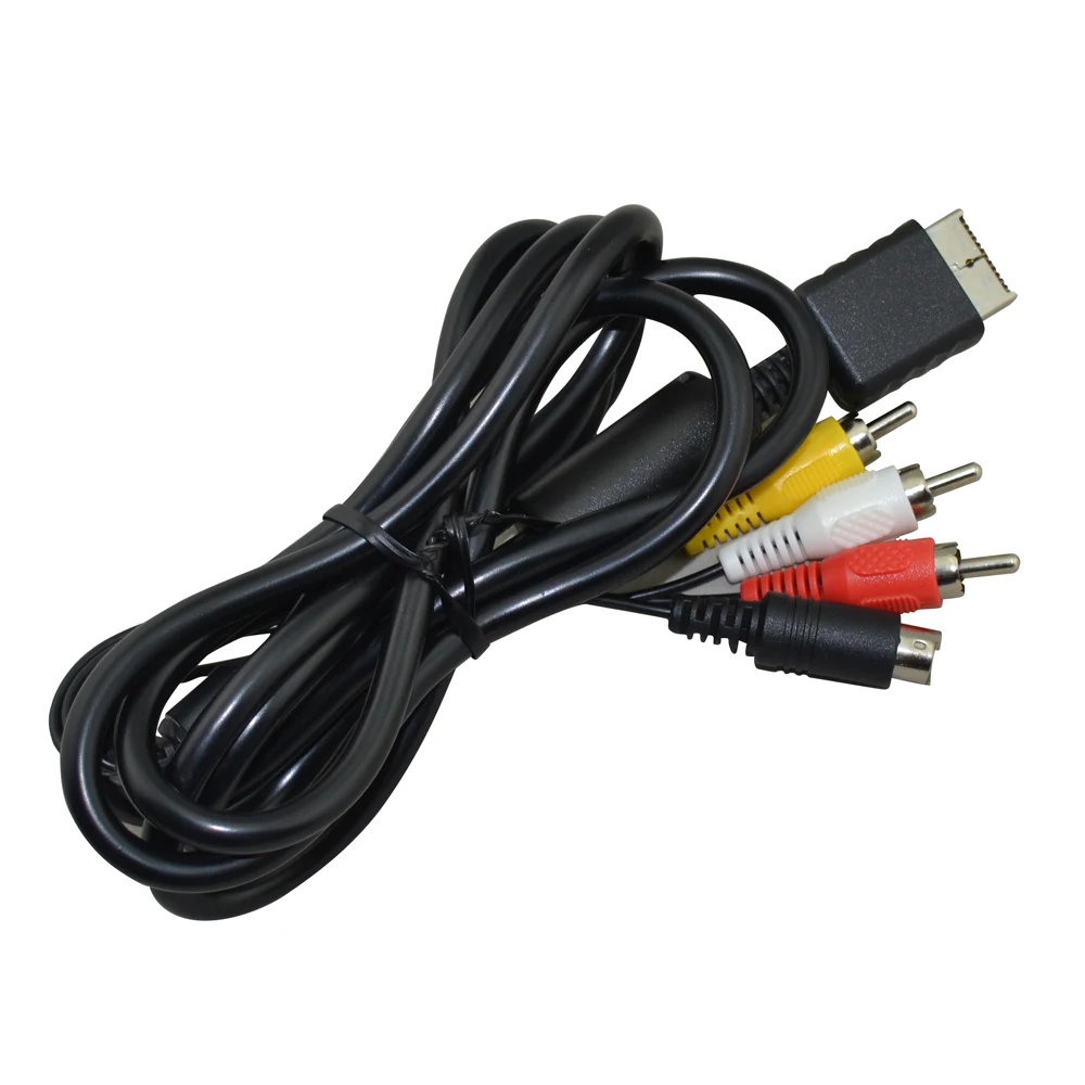 

10PCS High quality 2in1 audio video cord wire S-Video AV Cable for PS2 for PS3 for Playstation 2 3