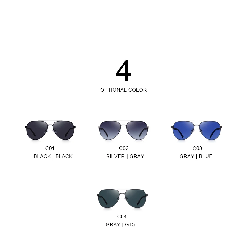 MERRYS DESIGN Men Classic Pilot Sunglasses Aviation Frame HD Polarized Sunglasses For Driving TR90 Legs UV400 Protection S8188