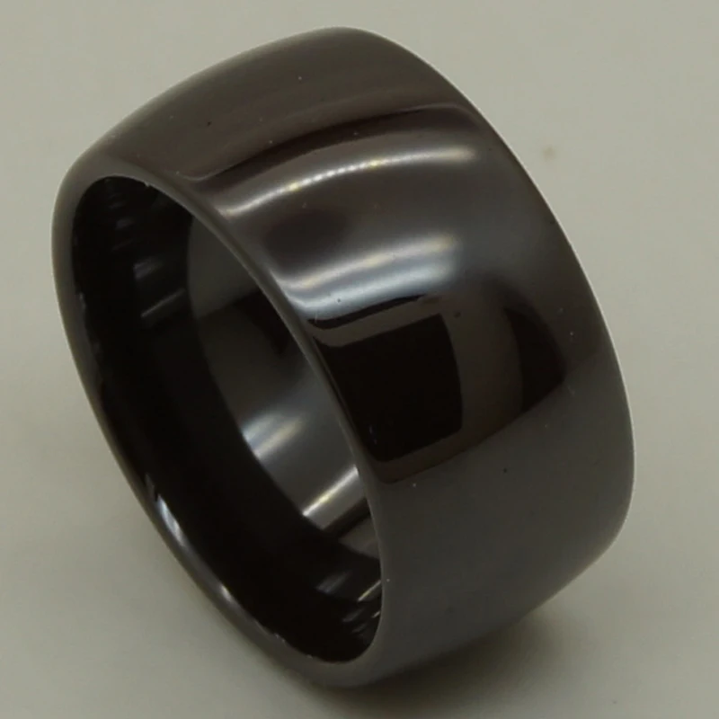 unique & rare brown color 12mm super width simple dome hi tech scratch proof ceramic ring new 1pc