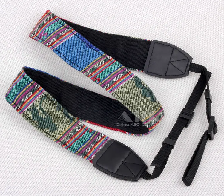 DSLR camera shoulder neck strap ethnic style for Nikon d3100 d3200 d3300 d80 d90 d5100 d5200 d5300 d7000 d7100 d610 d810 d300