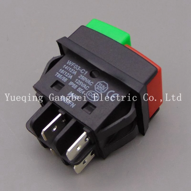 Rocker switch  WF03-C1 KCD4 button start stop control button double red  1NO 1NC New type Superior quality Gangbei