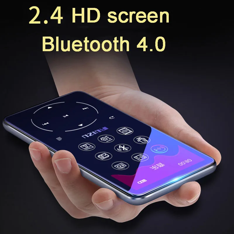 RUIZU MP3 Player with bluetooth 4.2 and 2.4 Screen touch keys hifi fm radio mini sport MP 3 music player portable metal walkman