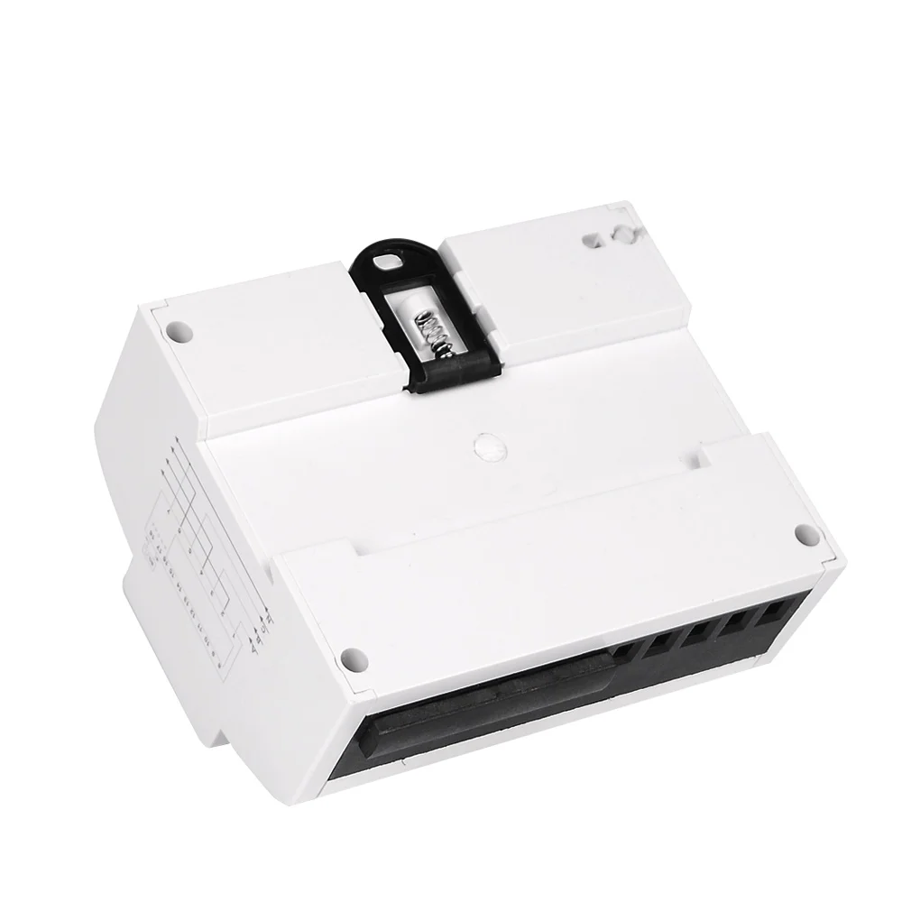 Accurate Three Phases 4 Wires 5-100A 380V Digital Wattmeter Electricity Consumption Measurement Meter 35mm DIN Rail Mounting
