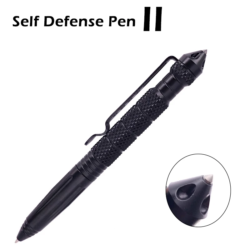 

Outdoor Portable Self Defense Tactical Pen II Tungsten Dteel Head Multipurpose Stinger Anti-skid Emergency Glass Breaker