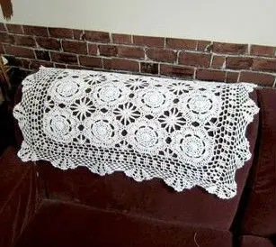 Handmade vintage look Crocheted placemat Runner Doilies