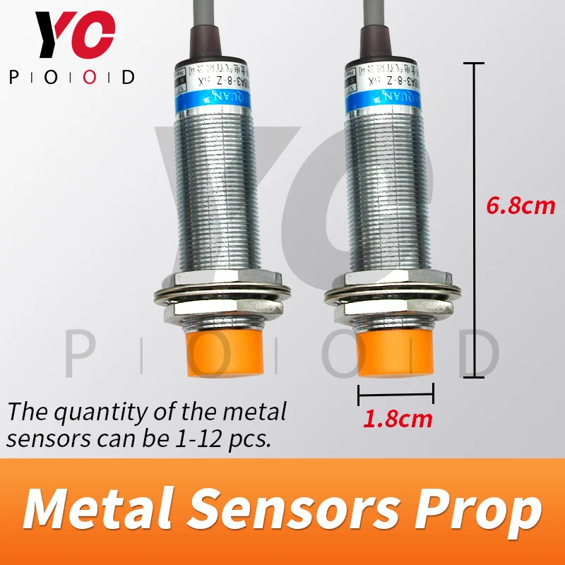 Metal Sensor Escape Room Props Same Time Version Use metal object to touch metal sensors at the same time to unlock