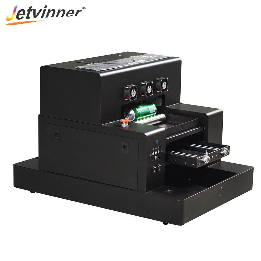 Jetvinner A3 Size UV Printer Inkjet Print Machine Bottle Printers for Phone Case, Cylinder, Acrylic, Metal, Wood, Glass, PVC