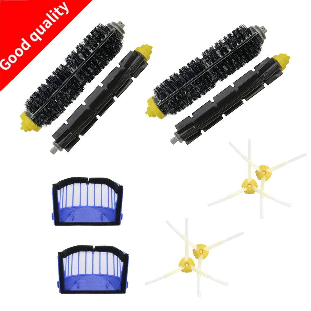2 синих фильтра аэровака + 2 набора главных щеток + 6 боковых щеток для iRobot Roomba 600 серий 620 630 650 660 заменяемые аксессуары