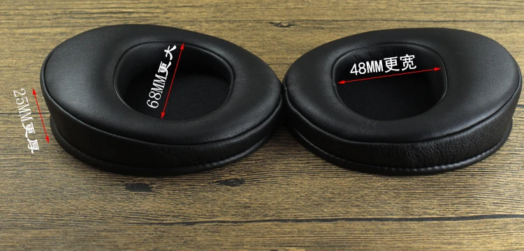 100 mm allgemeine Schaffell-Leder-Ohrpolster aus Memory-Schaum für viele andere große Ohr-Kopfhörer für DENON AHD2000 D5000 GMP400 – Detail 11