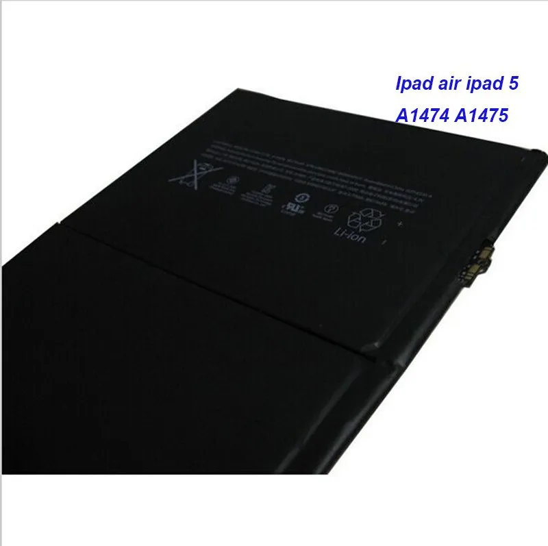 5pcs/lot A1474 1475 A1484 Built-in Rechargeable battery 8827mAh for ipad 5 ipad Air tablet 1484 A1474 1475 repair parts batteria