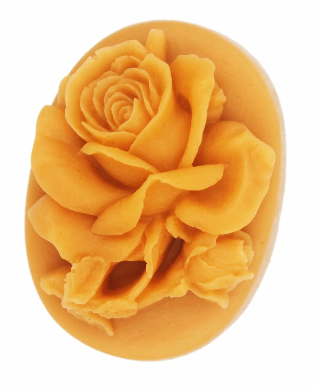 3D Rosa con foglia Mestiere 3d sapone stampi Sapone Del Silicone della muffa DIY Hangmade S552