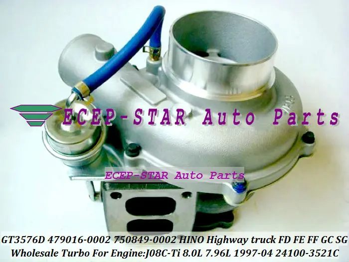 توربو GT3576D 479016 750849 479016-0001 الشاحن التربيني 750849-0001 24100-3521C لشاحنة الطريق السريع هينو 1997-04 J08C-Ti J08CTi 8.0L #2