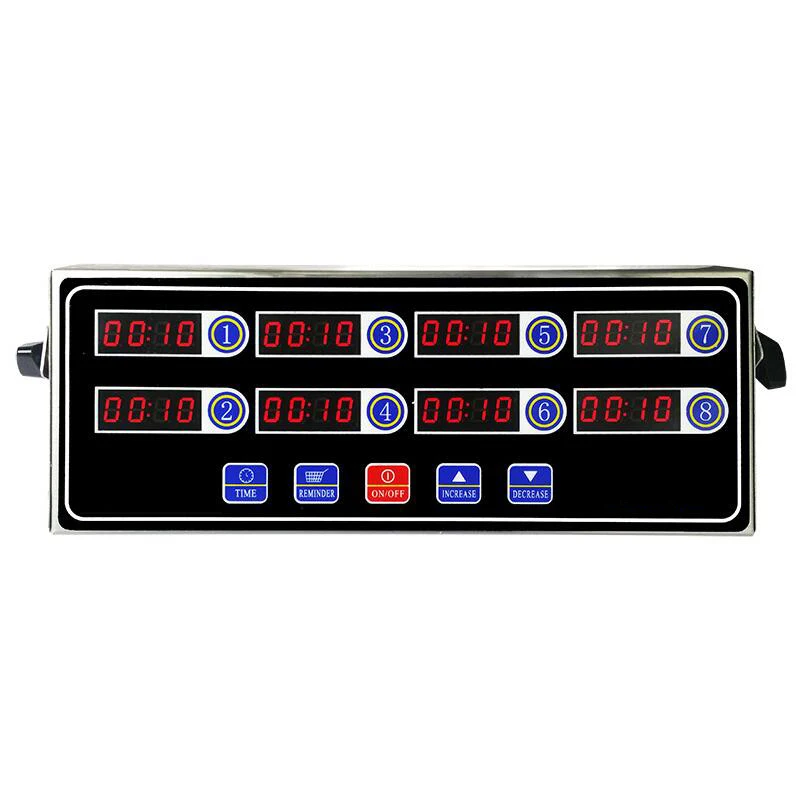 hamburger kitchen eight calculagraph 8  channels timer reminder stopwatch commercial loud sound kitchen multi channels timer