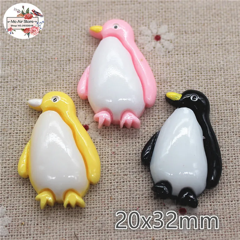 

10pcs Resin kawaii penguin Cabochon flatback Jewelry Making Scrapbooking Decoden DIY Accessories 20x32mm