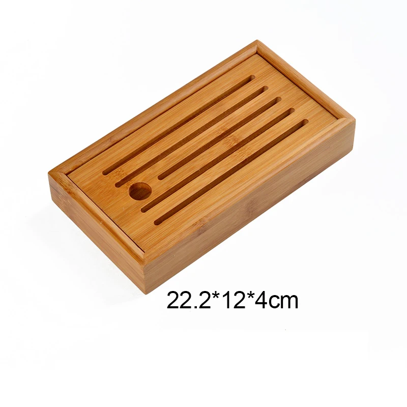 Natural Bamboo Tea Tray Rectangular Traditional Puer Wooden Tea Tray Chahai Tea Table - Image 4