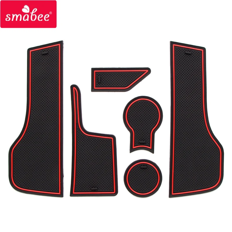 smabee Gate slot pad For LADA vesta  Interior Door Pad/Cup Non-slip mats 6pcs red blue white black VESTA