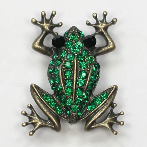 60pcs/lot Mixed Color (Can Notes Color) Wholesale Fashion brooch Rhinestone Frog Pin brooches Accessories C101179