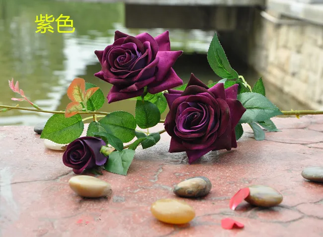 Factory outlets] the polygon rose simulation wedding flowers artificial flowers simulation flowers manufacturers move opened wit