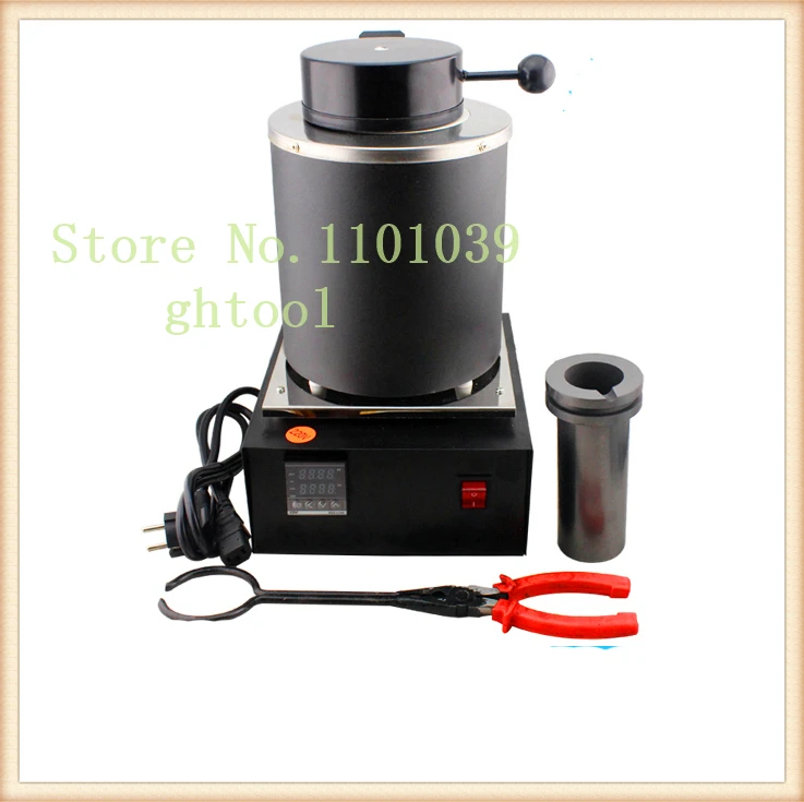 

Free Shipping Jewelry Making Tools 110V 2kg Mini Gold Melting Furnace Electric Melting Furnace with Tong Crucible ghtool