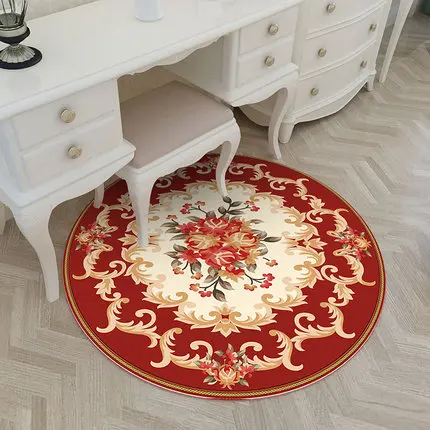 Dressing Table Round Carpet, European Bedroom Blanket, Hanging Basket, Floor Mat, Chair Pad, Living Room Rocking, Home Rug