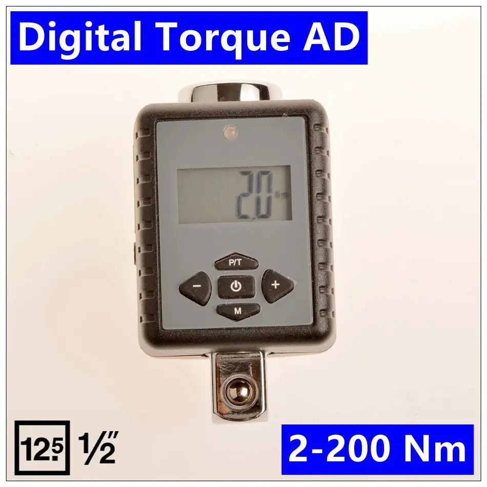 Digital torque wrench Rotary Angle Gauge 2- 200Nm Adjustable Professional Electronic Torque Wrench Bike car Repair