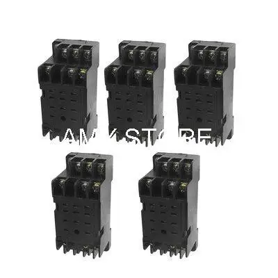 5pcs Replacement DIN Rail Flat 11Pin HH53P MY3NJ Power Relay Socket Base PYF-11A PYF11A