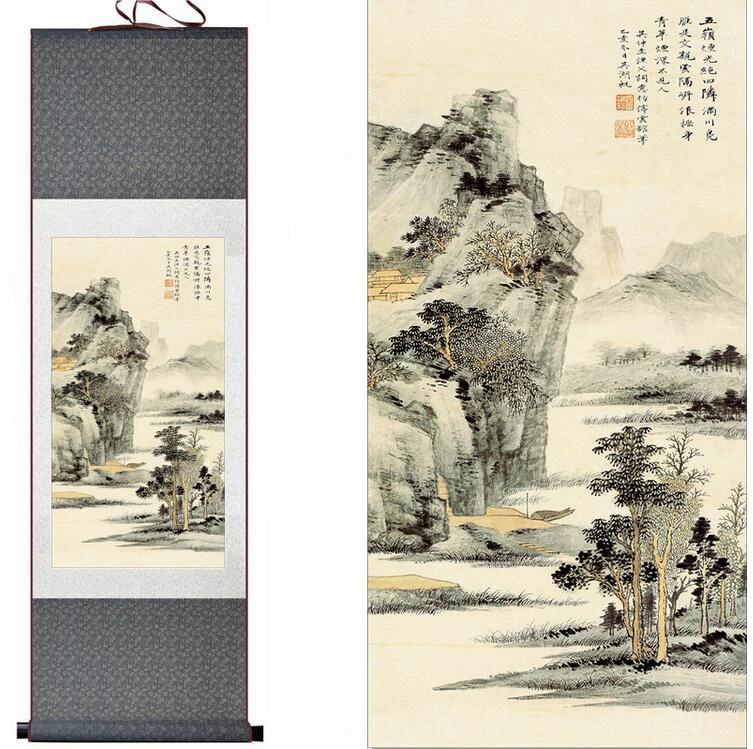 Hotsale  landscape art  painting Chinese traditional art painting China ink painting  fashion painting