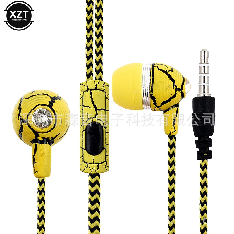 3.5 مللي متر ميناء التوصيل SF-A19 الكراك مضفر السلكية سماعة مع ميكروفون السلكية التحكم عن أندرويد آيفون