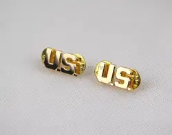 Pair of US U.S. Officer Lapel badges Insignal Pins