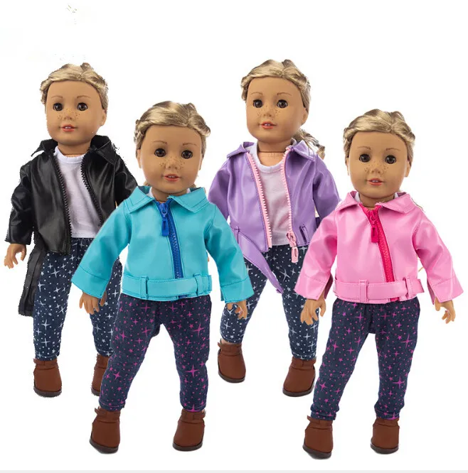 

Leather Set Clothes fits for American girl 18" american girl doll alexander doll best gift